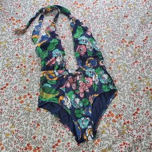 Modcloth Bethany One-Piece Swimsuit Navy Medium